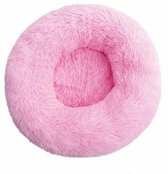 Panier Donut en peluche pour chien - rose